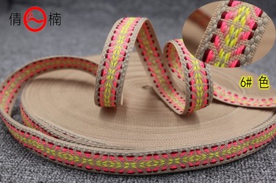廠家直銷20mm寬彩色民族風(fēng)提花帶 點(diǎn)亮DIY手工創(chuàng)意，裝點(diǎn)箱包鞋帽服飾新風(fēng)尚